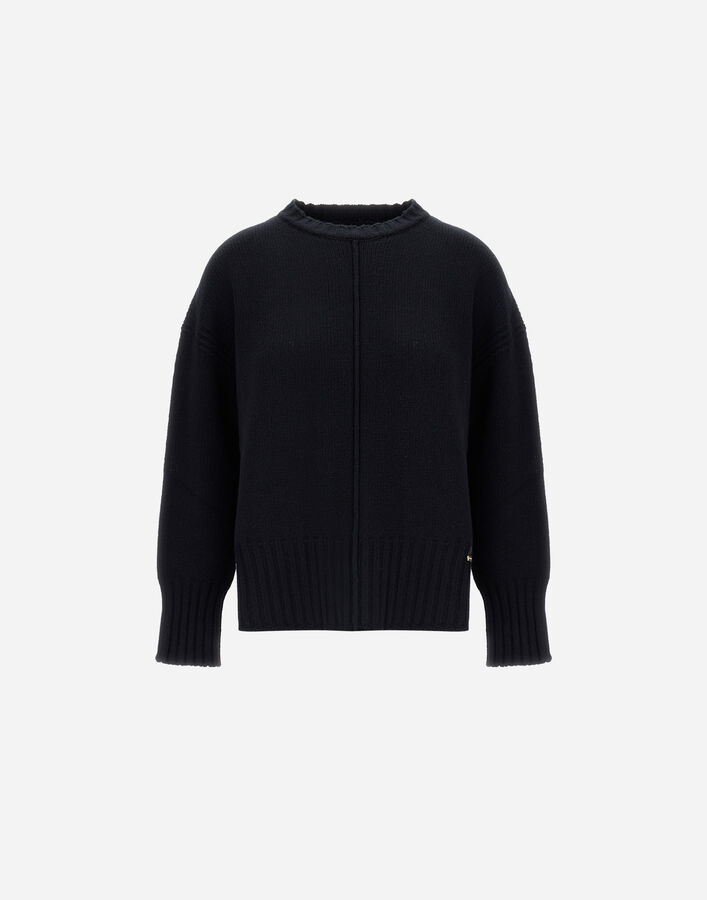 Herno SWEATER IN CARDED PURE WOOL G.7 Black MG000201D702209300