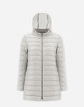 Herno NYLON ULTRALIGHT AND TECHNO TAFFETÀ A-LINE JACKET Grey Pearl PI001874D120179402