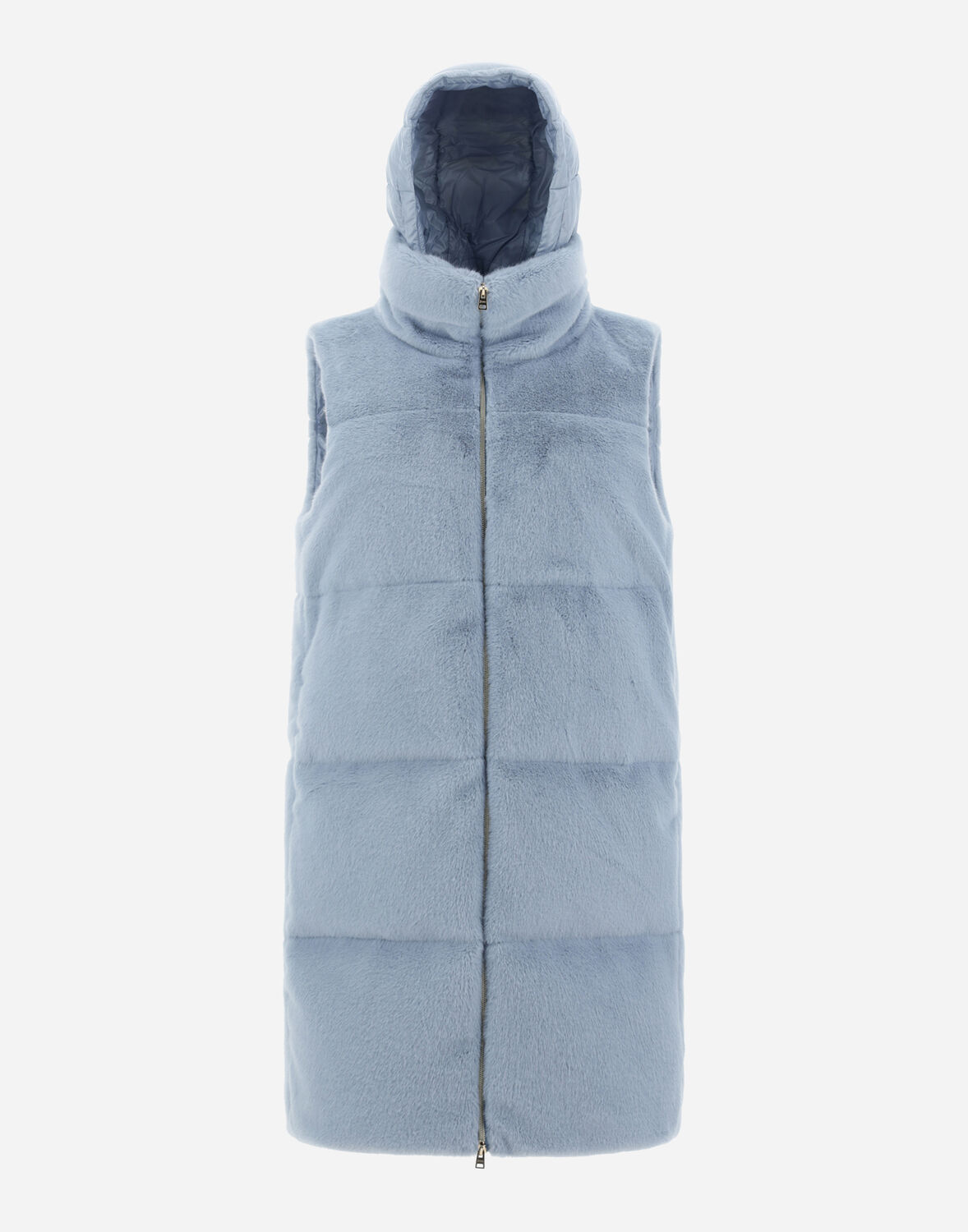 Herno Sleeveless Jacket In Lady - Female Waistcoats Light Blue 50 In ライトブルー