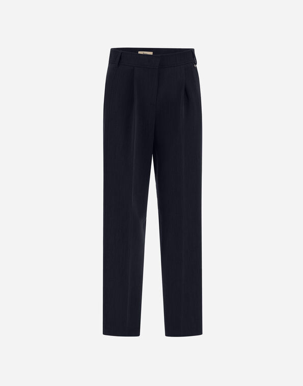 Herno FLUID TWILL TROUSERS Navy Blue PT000276D12964S9200