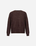 Herno SWEATER IN COB STITCH ALPACA WOOL Dark Chocolate MG000193U703128800