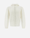 Herno SWEATSHIRT IN WOOL CASHMERE CABLE White MC000183U710281000