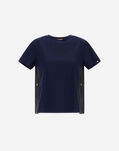 Herno T-SHIRT IN CHIC COTTON JERSEY AND NEW TECHNO TAFFETA Navy Blue JG000224D520069200