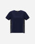 Herno T-SHIRT IN CHIC COTTON JERSEY AND NEW TECHNO TAFFETA Navy Blue JG000224D520069200