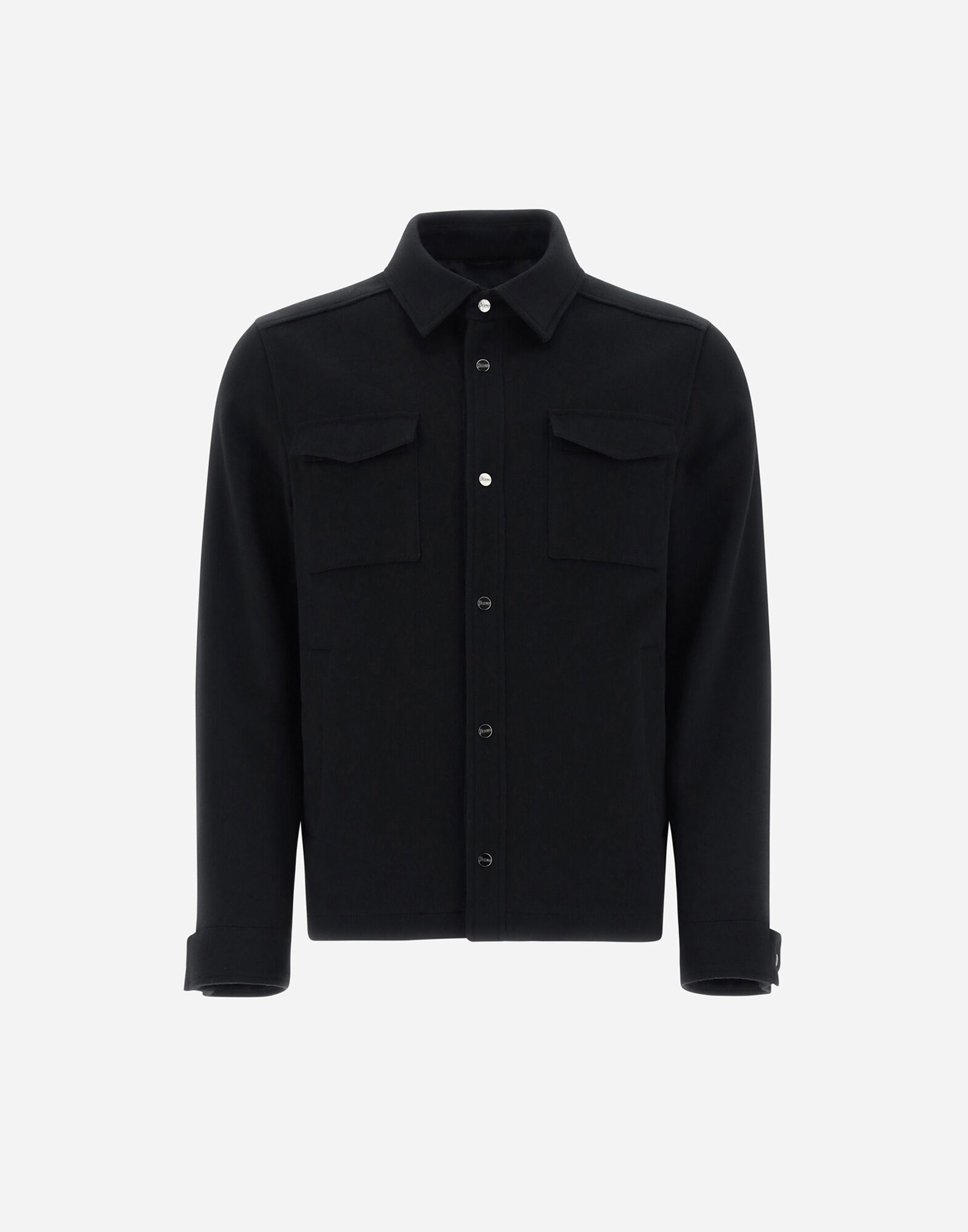 メンズ ニュー ウールカシミア シャツ ブラック | Herno® (ヘルノ)