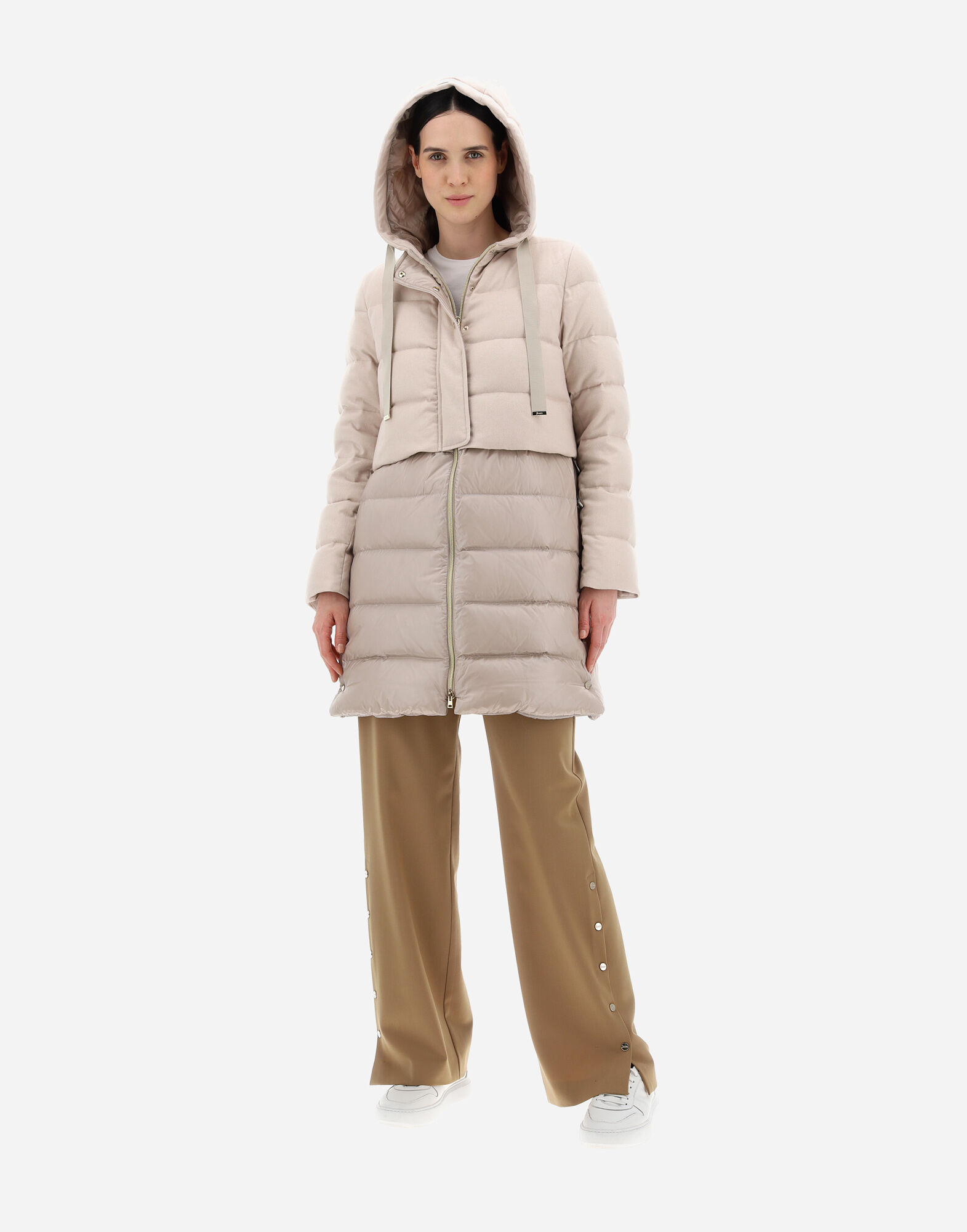 CASHMERE SILK AND NYLON ULTRALIGHT PARKA in Chantilly for Women