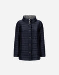 Herno REVERSIBLE A-SHAPE JACKET IN NYLON ULTRALIGHT Blue Grey PI1234D12017Z9294