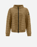 Herno QUILTED BOMBER JACKET IN GLOSS Sand PI001678D122202000