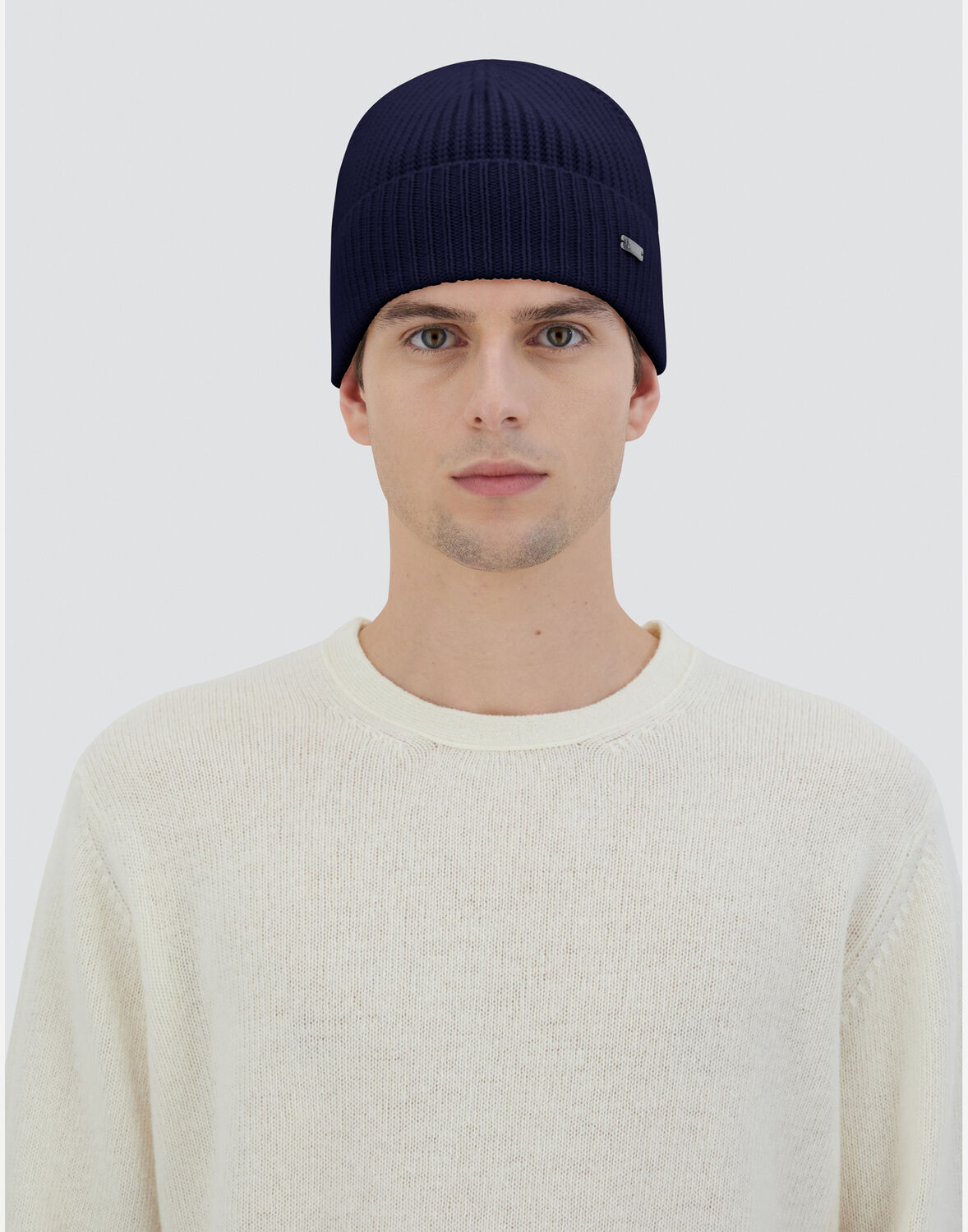 Herno エタニティ カシミヤ ニットキャップ In Navy Blue