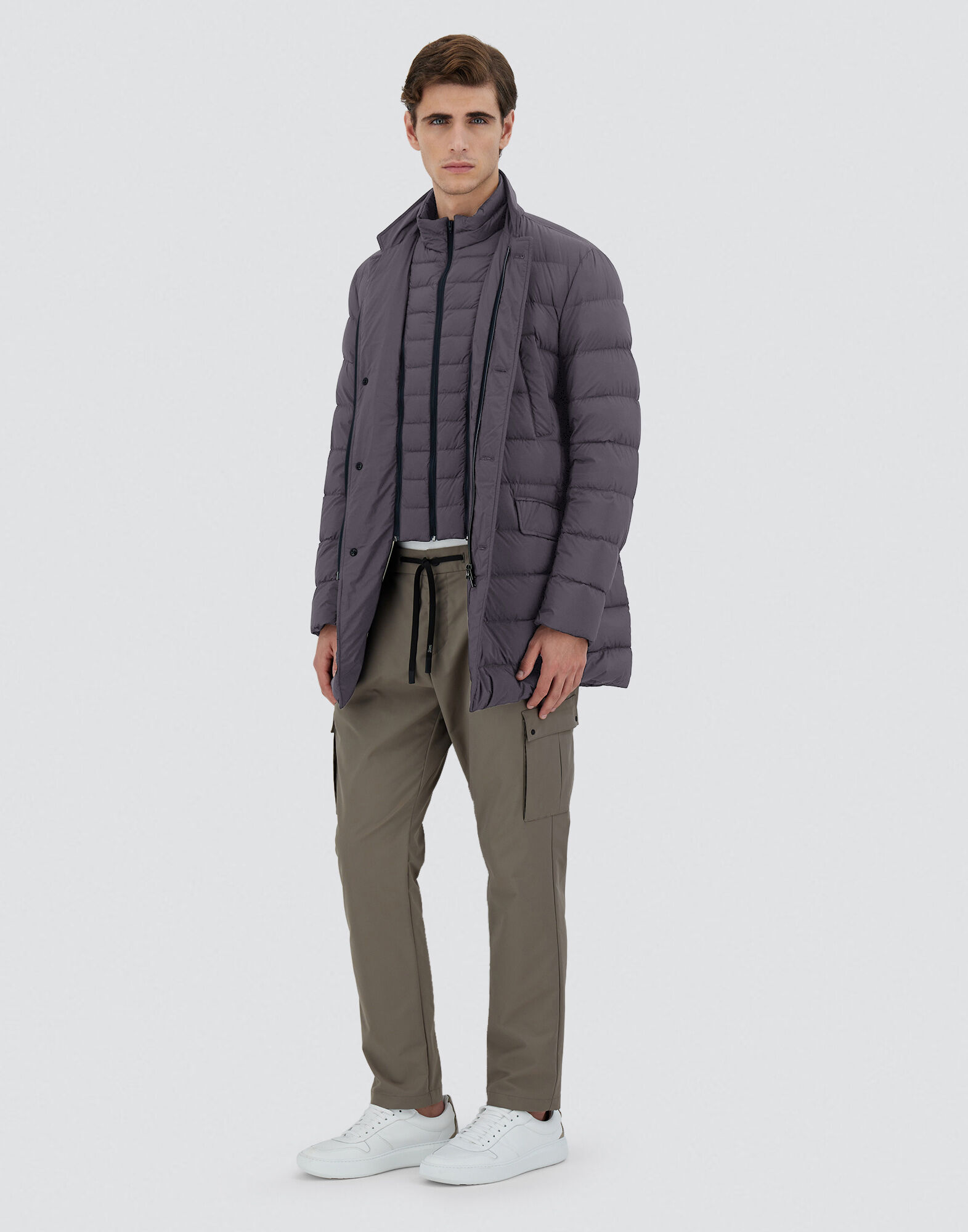 HERNO】ウール混 オーバーコート グレー (HERNO/チェスターコート) 110229678【BUYMA】