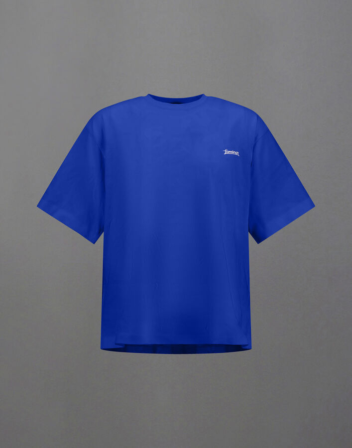 Herno LAMINAR T-SHIRT IN COMPACT JERSEY WITH GRAPHIC Blue JG00080UL520009252