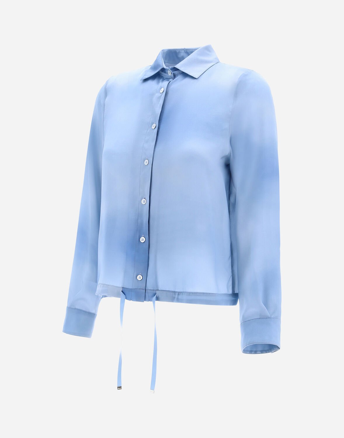 Herno Cloud Silk Shirt In Light Blue