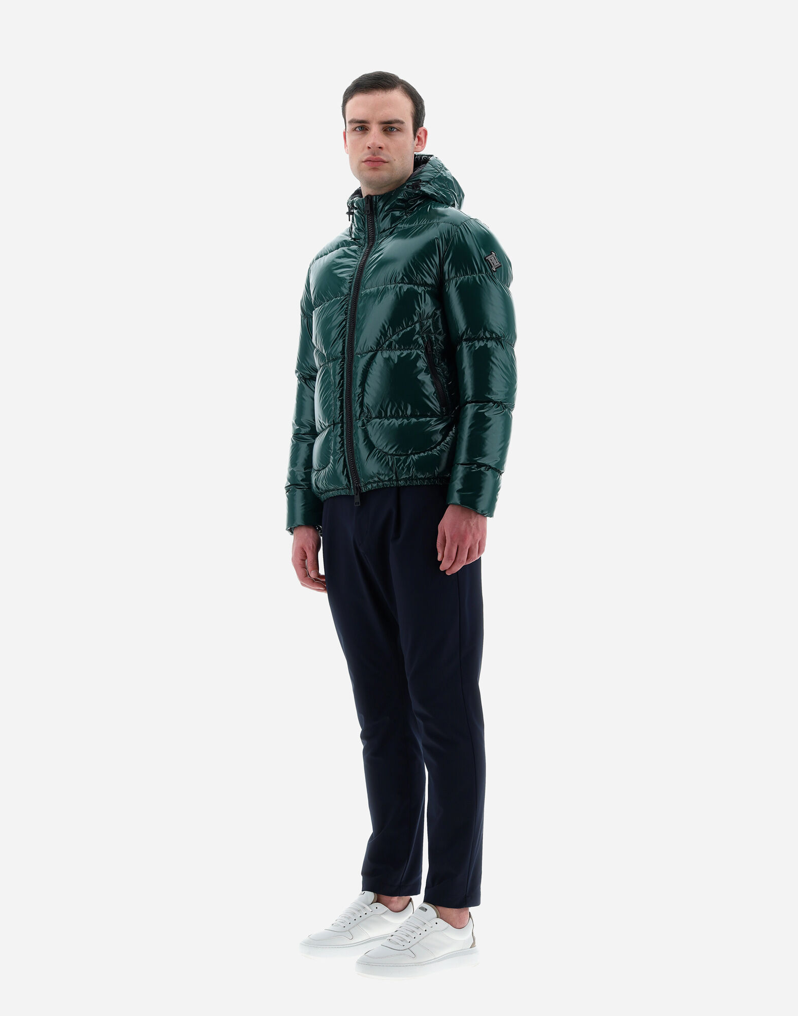 BOMBER JACKET IN GLOSS in College green for Men Herno
