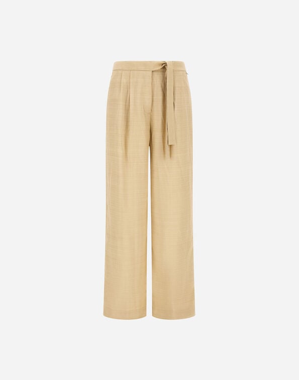 Herno TROUSERS IN TEXTURED VISCOSE Sand PT000201D128762000