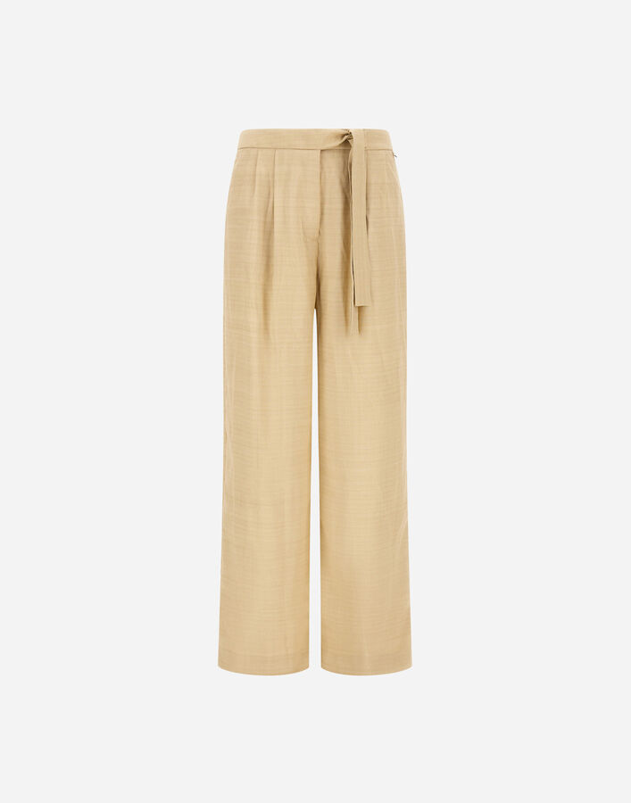 Herno TROUSERS IN TEXTURED VISCOSE Sand PT000201D128762000