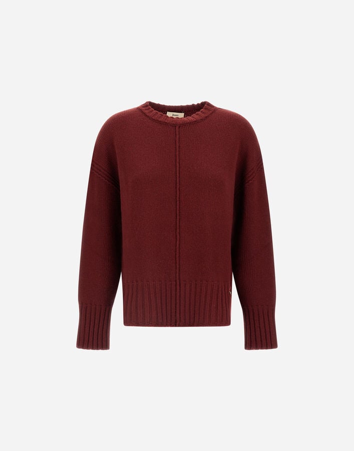 SWEATER IN CARDED PURE WOOL G.7 Herno Herno SWEATER IN CARDED PURE WOOL G.7 Bordeaux MG000201D702205950