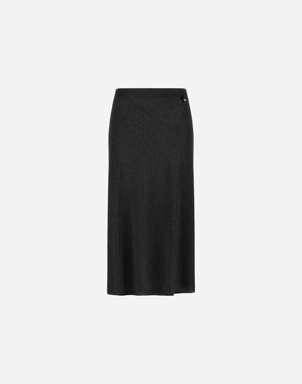 Herno SKIRT IN RIBBED SHINY VISCOSE Black GN000107D760919300