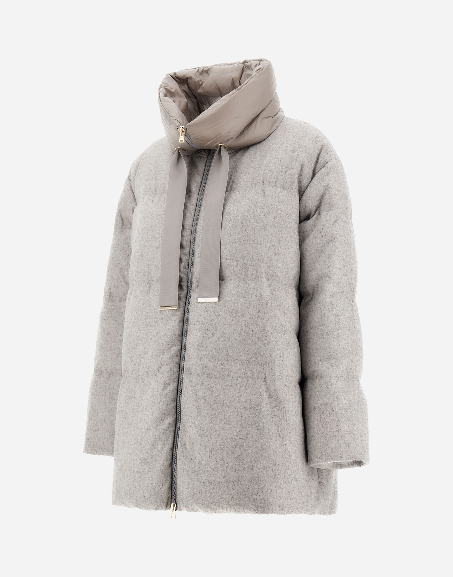 PIUMINO MEDIO CASHMERE SETA HD in Light Grey for Women Herno