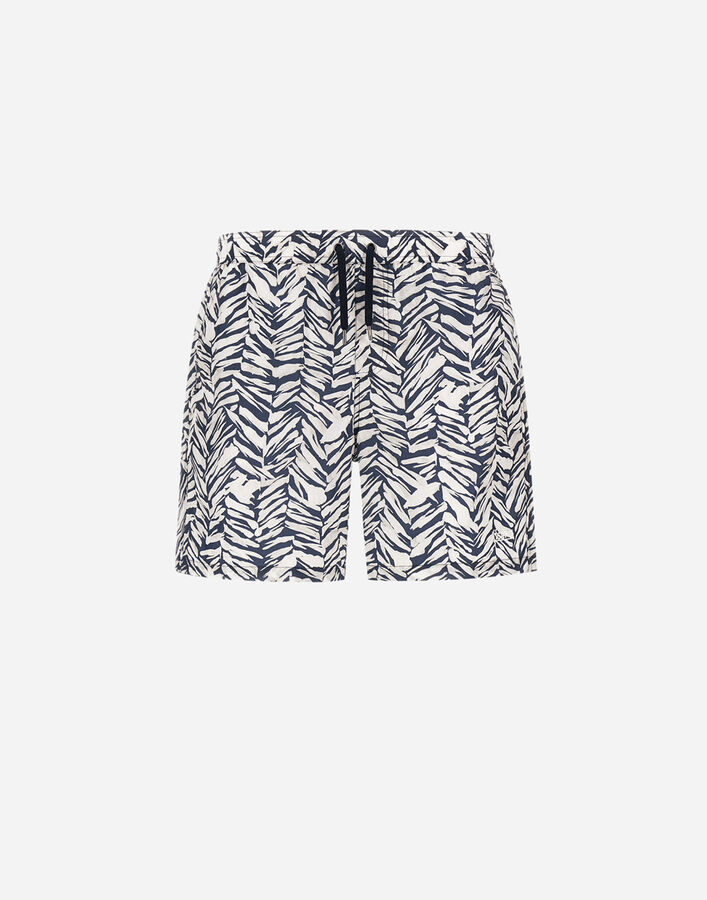 Herno RESORT SWIM SHORTS IN NYLON SEASONAL PRINT Teal/White CST0003UR12743P9110