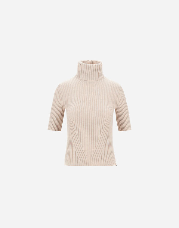 Herno RIBBED WOOL TURTLENECK Chantilly/Light Blue ML000085D703871990