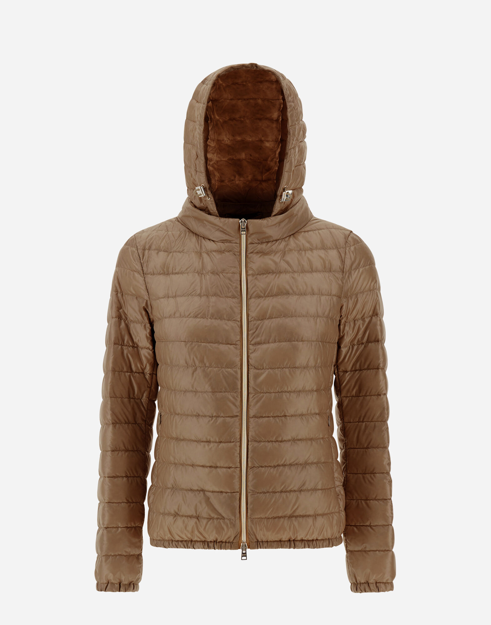 美品ヘルノのダウン40キャメル HERNO - 新品 HERNO 40 ヘルノ エコファーダウンジャケット