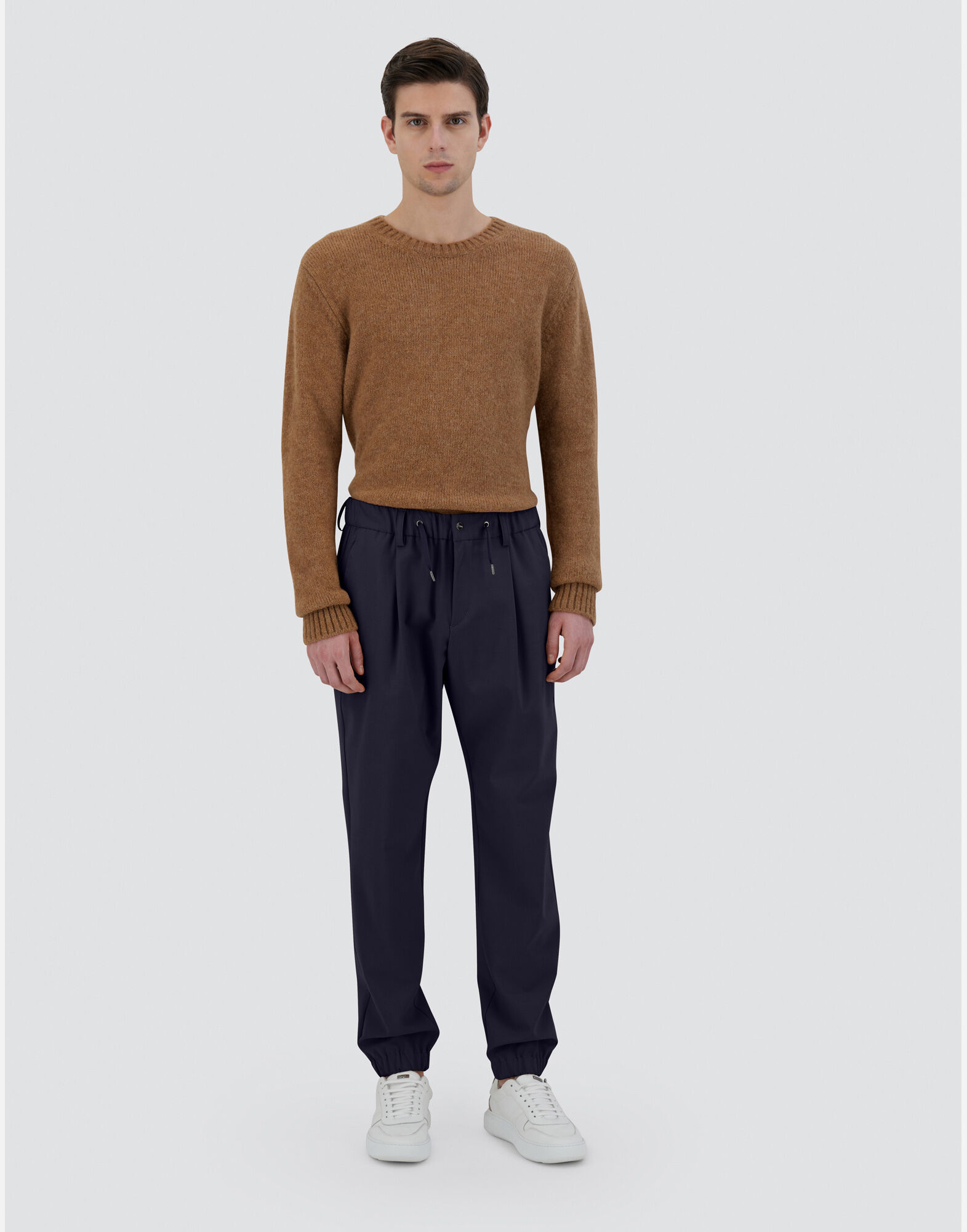 PANTALON EN CREPE FLUID en Bleu marine pour homme Herno