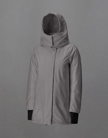 レディース ラミナー ゴアテックス 2レイヤー Aシェイプ コート グレー  