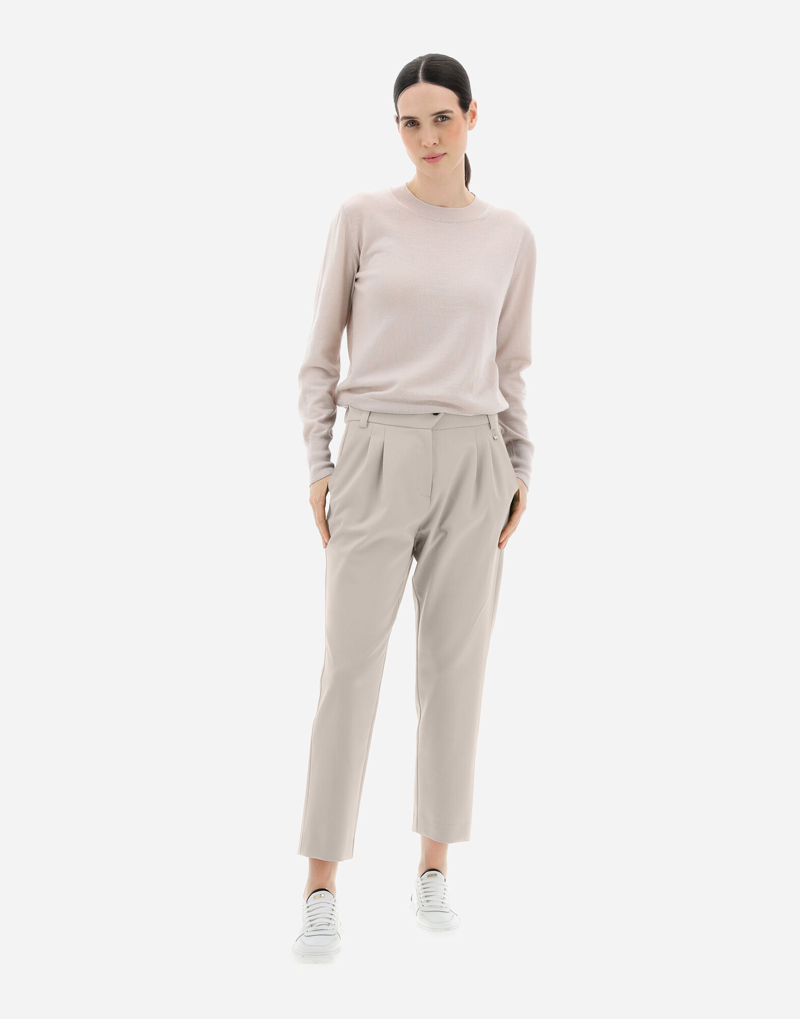 Womens grey sales stretch trousers