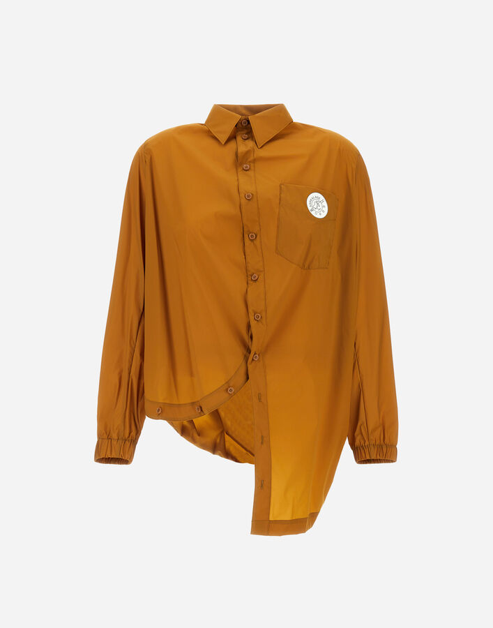 Herno GLOBE SHIRT IN ECO COTTON FEEL Brown CM000003X12667S8110