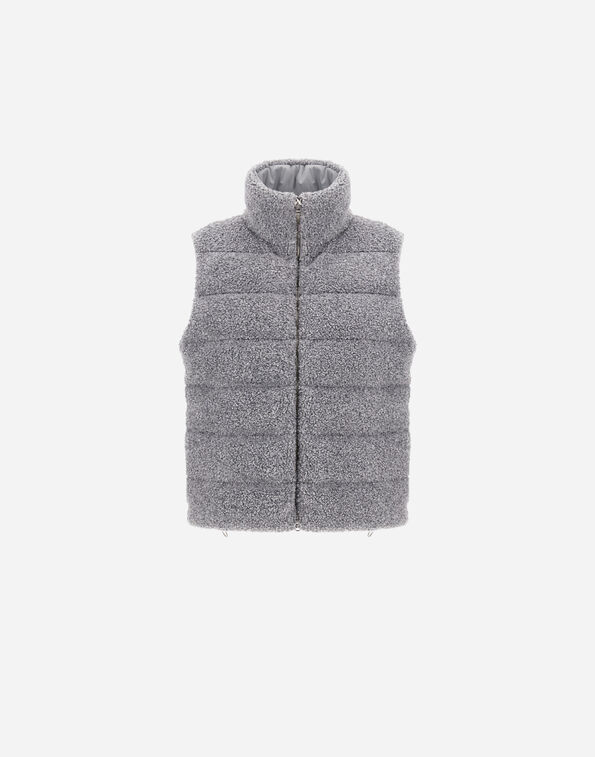 Herno RESORT VEST IN WOOL-BLEND MELANGE FLANNEL Light Grey PC00003DR128959410