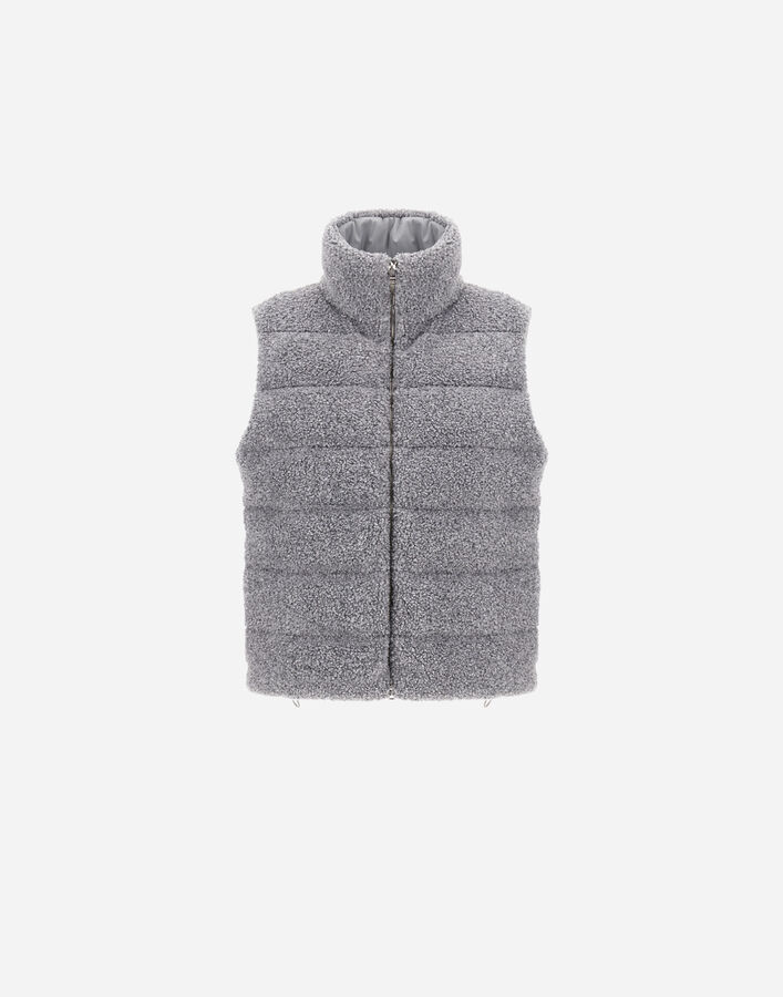 Herno RESORT VEST IN WOOL-BLEND MELANGE FLANNEL Light Grey PC00003DR128959410