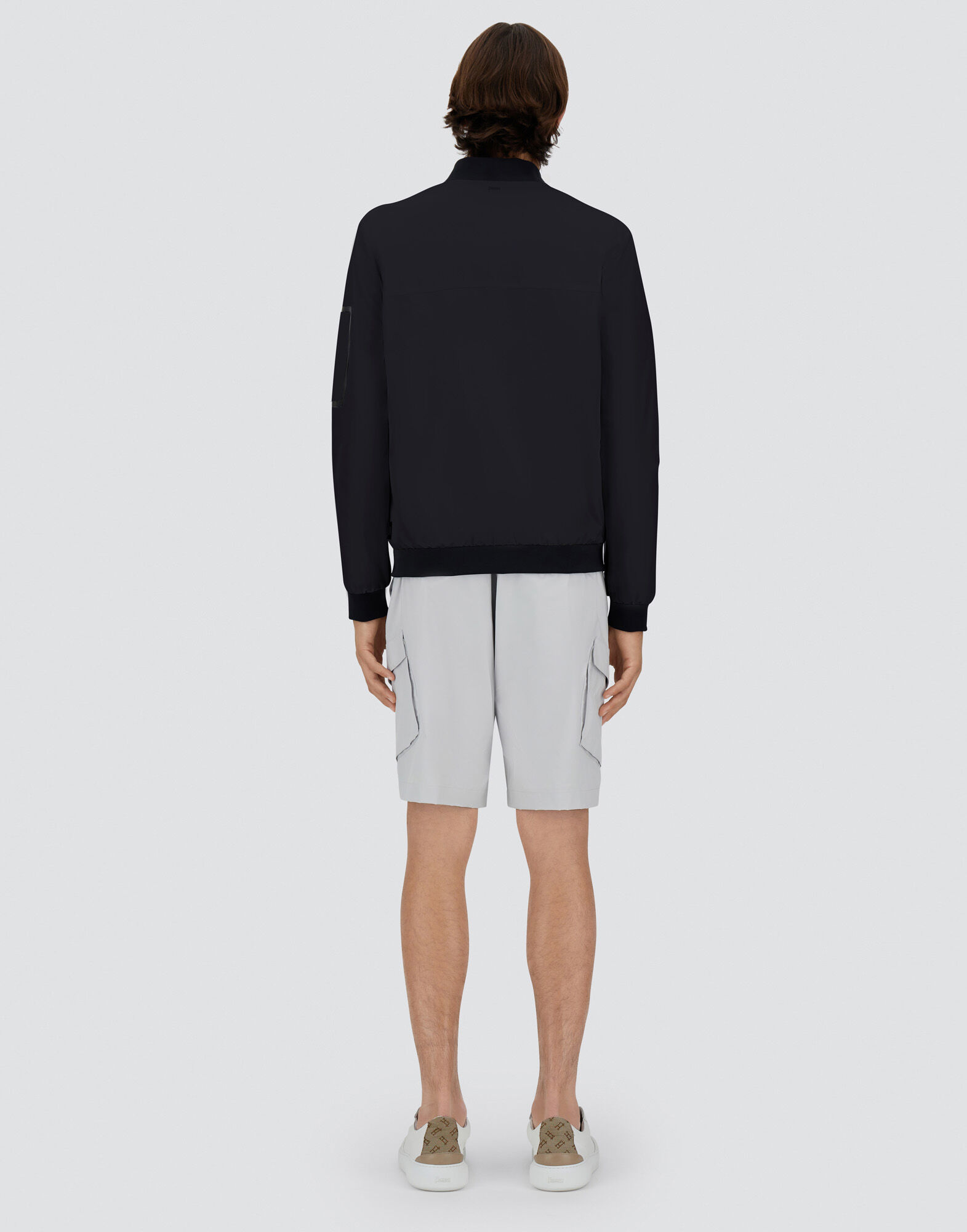 ジャケット・アウター HERNO RESORT PACKABLE TRAVEL JACKET 46 BOMBER JACKET IN GORE-TEX INFINIUM WINDSTOPPER in Black for