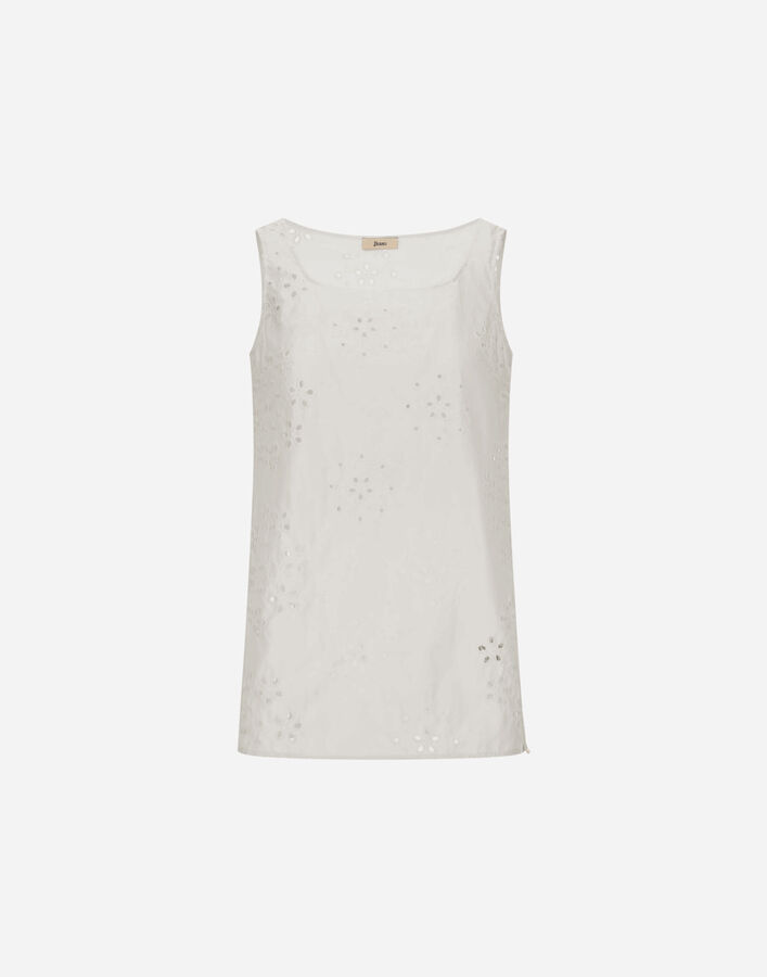 Herno TOP IN BRODERIE ANGLAISE COTTON White BL000055D13322RIC1000