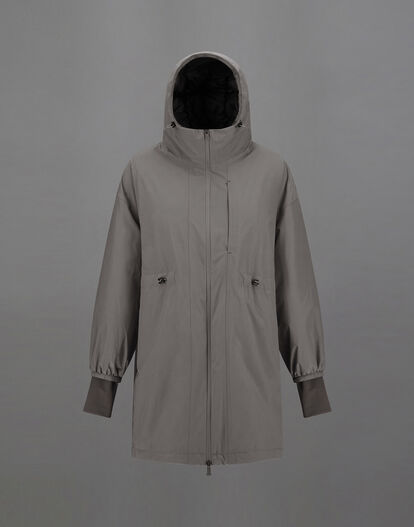 レディース ラミナー ゴアテックス 2レイヤー パーカー グレー | Herno  