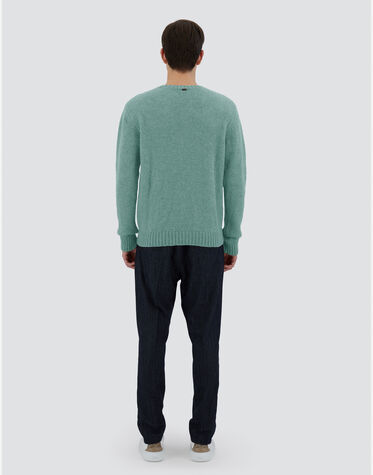 メンズ プレーン アルパカ ウール ニットトップス グリーン | Herno  