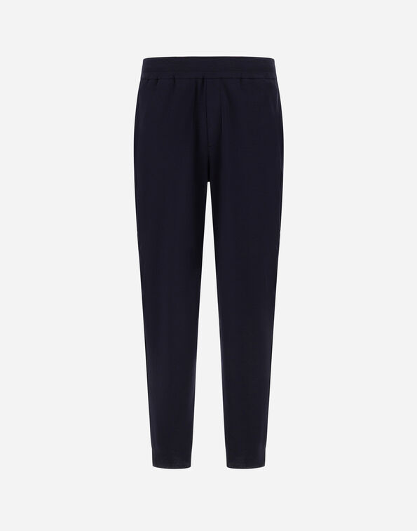 Herno TROUSERS IN JERSEY KNIT EFFECT Blue PT000196U520599201