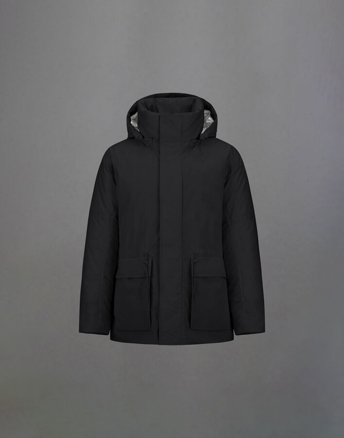 LAMINAR PARKA IN CRINKLE METALLIC Herno Herno LAMINAR PARKA IN CRINKLE METALLIC Black PI00374UL128399300