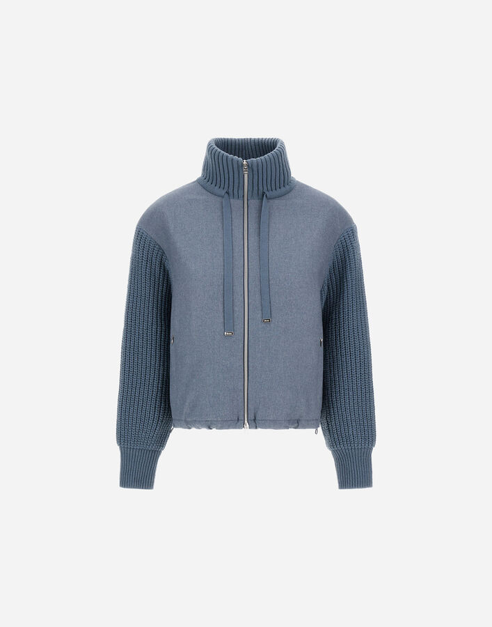 Herno RESORT JACKET IN CASHMERE SILK Midnight Teal GI00043DR380879123