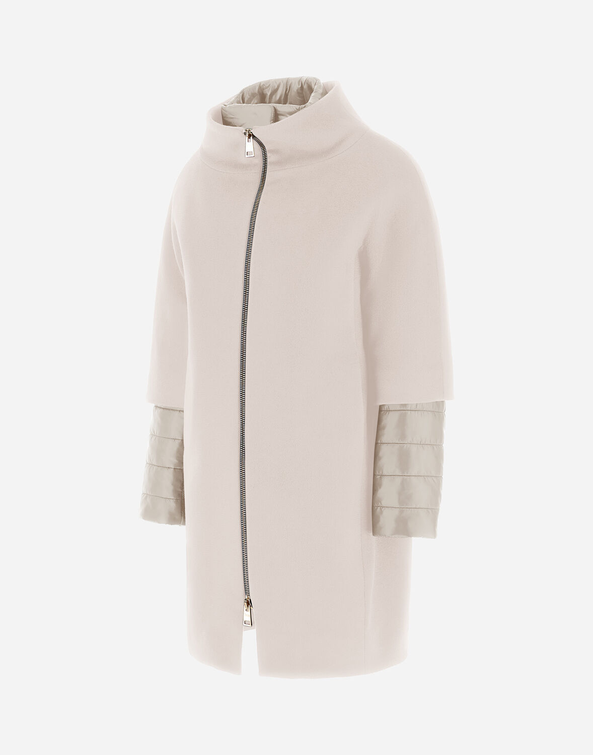Herno Coat In Luxury Wool And Nylon Ultralight In Light Beige