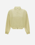 Herno CARDIGAN IN MATT VISCOSE AND NEW TECHNO TAFFETA Ivory MC000168D760603130