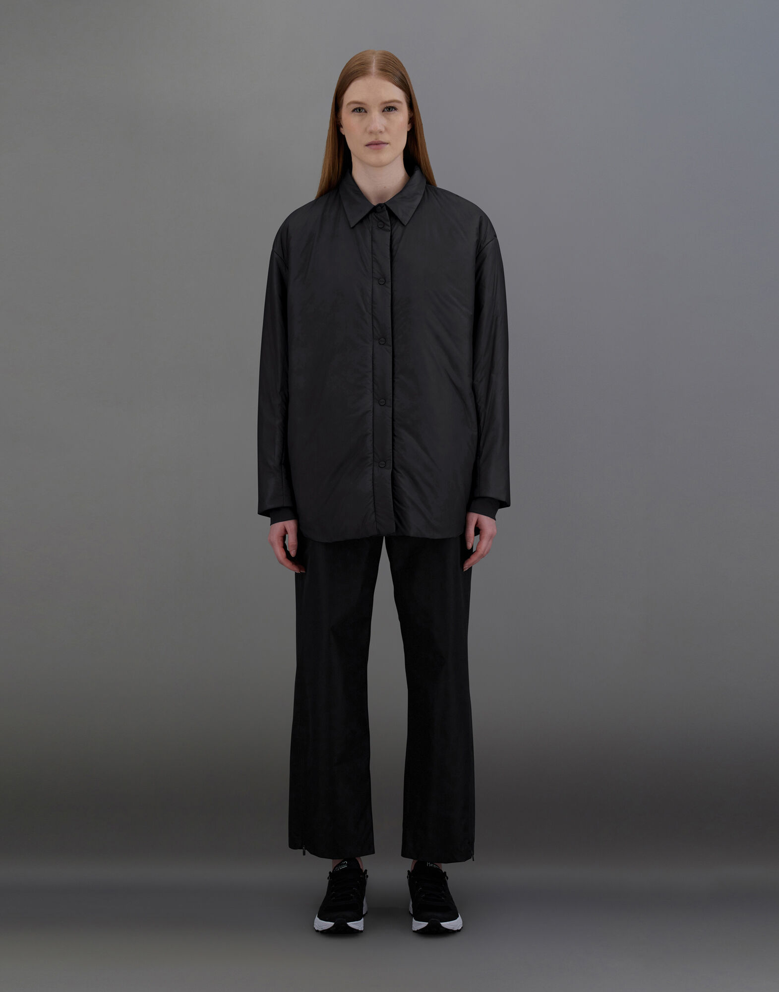 GIACCA CAMICIA LAMINAR HD in Black for Women | Herno®