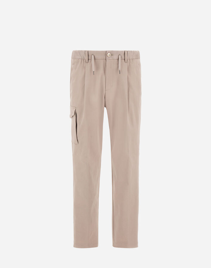 Herno RESORT TROUSERS IN STRETCH COTTON Chantilly PT00050UR133281985
