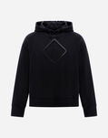 Herno DIAGONAL COTTON FLEECE SWEATSHIRT Black JG000209U500729300