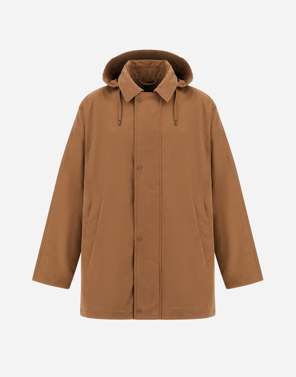 Herno SHORT PARKA IN WAXED COTTON BLEND Camel IM000405U133142157