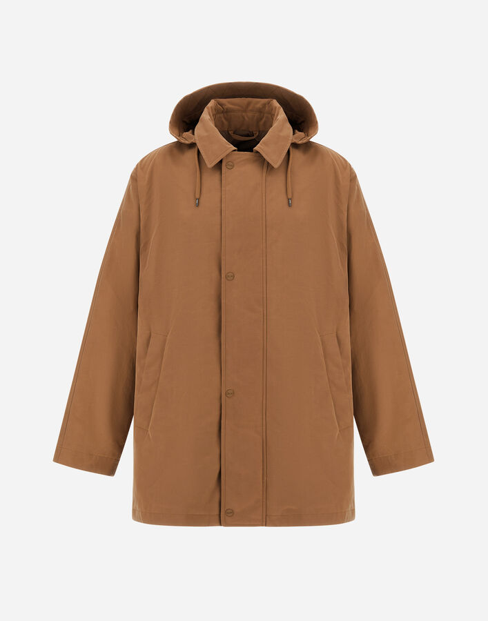 Herno SHORT PARKA IN WAXED COTTON BLEND Camel IM000405U133142157