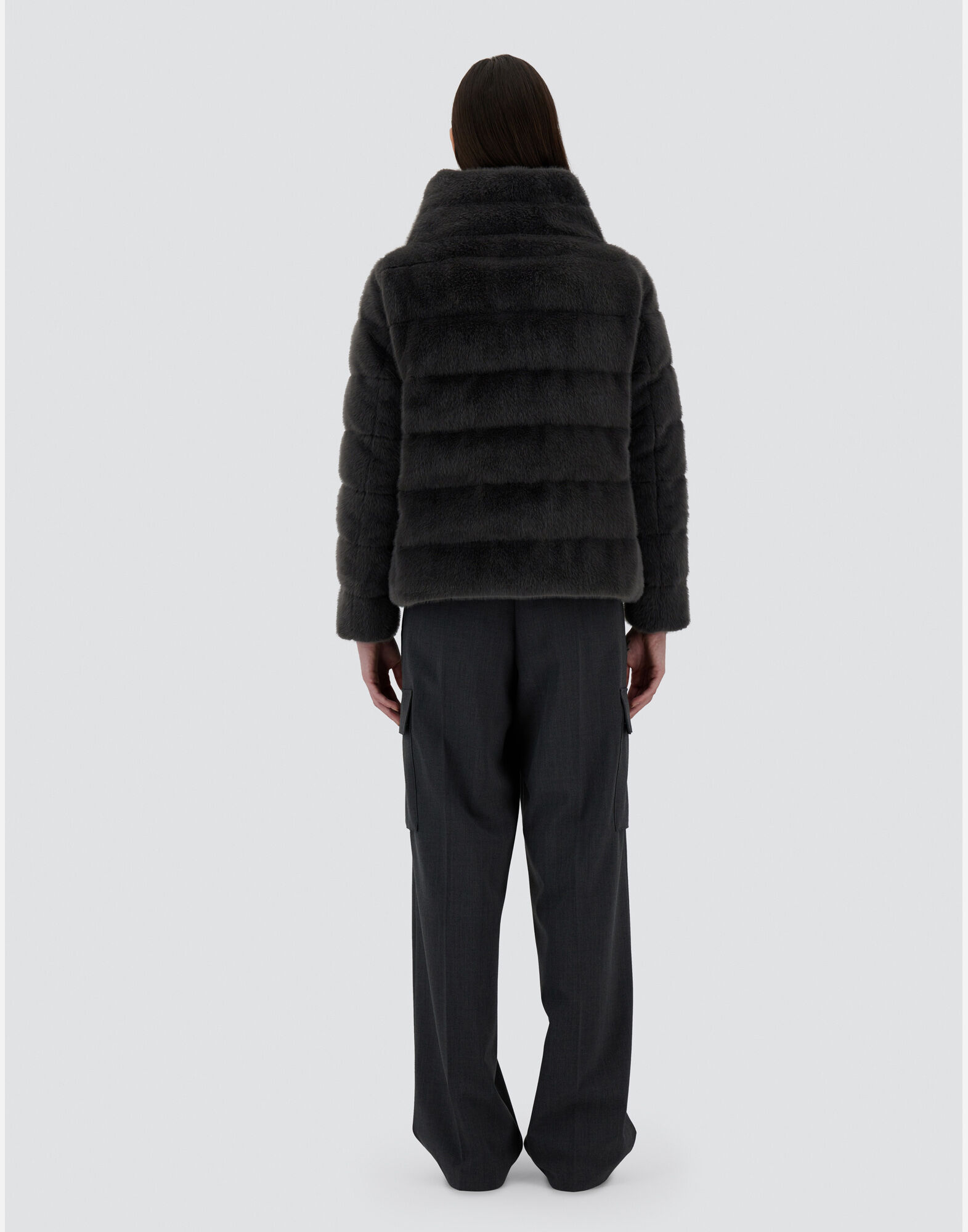 CAPE EN NEW LADY FAUX FUR en Gris pour femme Herno
