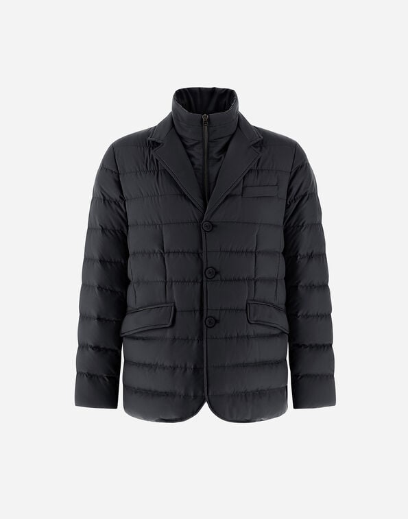 Herno BLAZER IN ARENDELLE AND MONOGRAM Navy Blue PI001177U12414Z9200