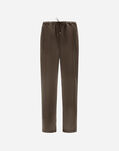 Herno RESORT NEW LINEN TROUSERS Dark Chocolate PT00040DR17105Z8810
