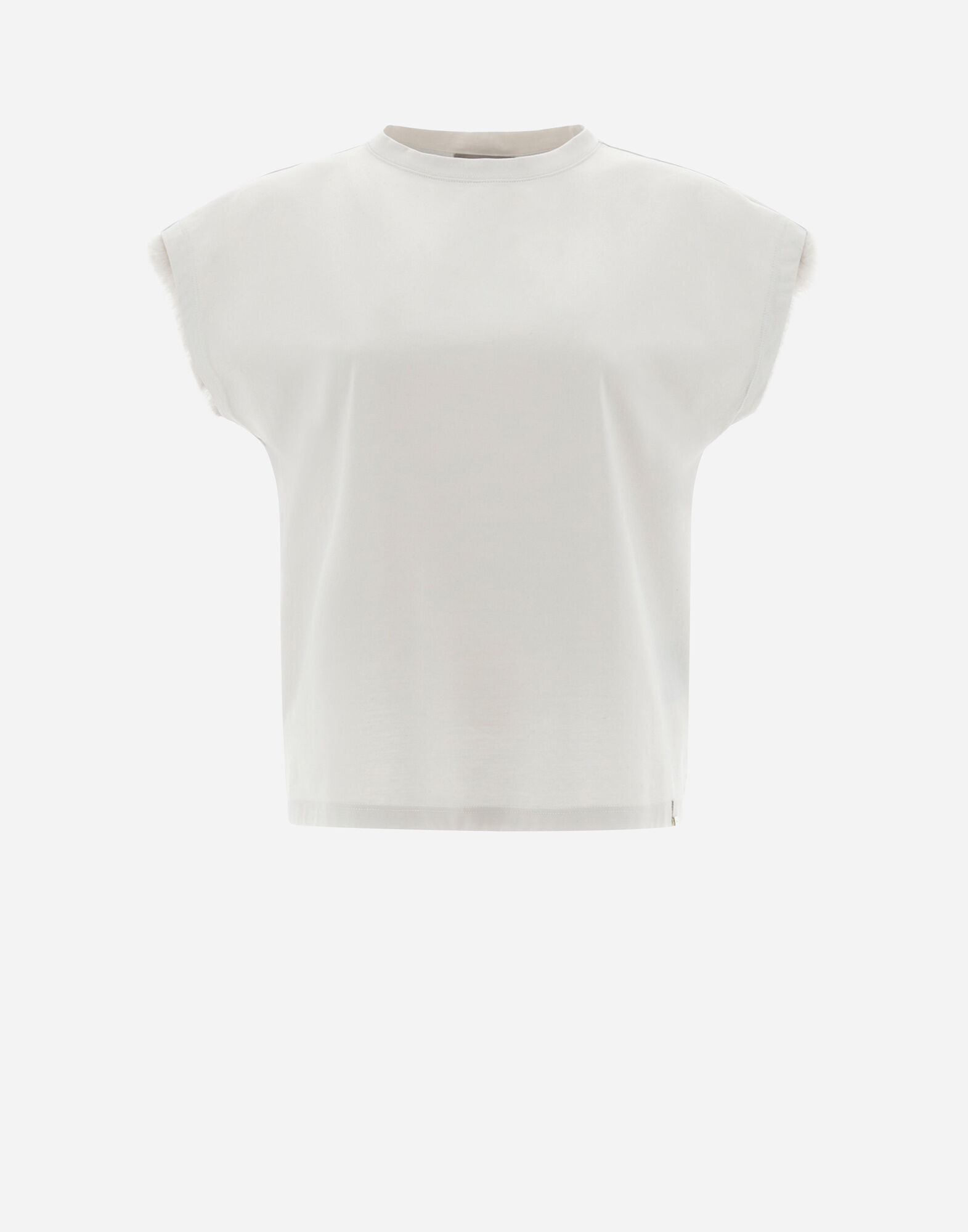 T shirt con piume sulle maniche 2025