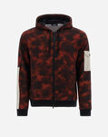 Herno CARDIGAN IN FLEECE AND NYLON CHAMONIX Barolo JC000034U50065P6900